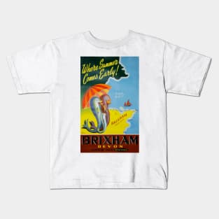 Vintage Travel - Brixham Kids T-Shirt